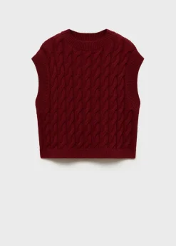 Dzieci MANGO Swetry I Kardigany*Braided-knit gilet