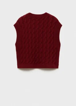 Dzieci MANGO Swetry I Kardigany*Braided-knit gilet