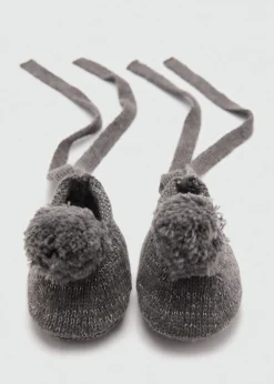 Dzieci MANGO Skarpetki I Rajstopy*Buciki z pomponem z dzianiny