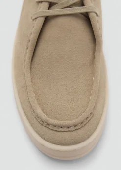 MANGO Skóra|Akcesoria*Buty żeglarskie ze skóry dwoiny