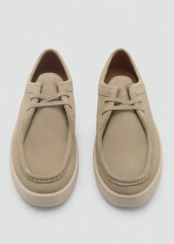 MANGO Skóra|Akcesoria*Buty żeglarskie ze skóry dwoiny