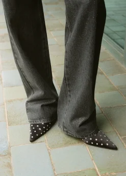 MANGO Buty*Buty na obcasie bez pięty z kryształkami