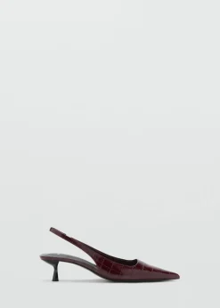 MANGO Buty*Buty na obcasie typu kaczuszka z efektem krokodylej skóry