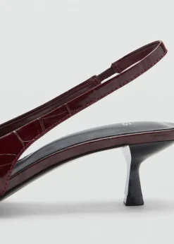 MANGO Buty*Buty na obcasie typu kaczuszka z efektem krokodylej skóry