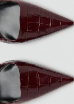 MANGO Buty*Buty na obcasie typu kaczuszka z efektem krokodylej skóry