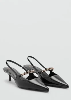 MANGO Buty*Buty na obcasie z paskiem z ogniwami