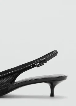 MANGO Buty*Buty na obcasie z siateczki i bez pięty
