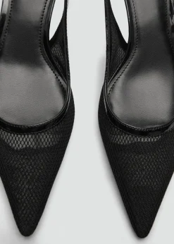 MANGO Buty*Buty na obcasie z siateczki i bez pięty