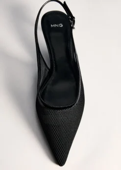 MANGO Buty*Buty na obcasie z siateczki i bez pięty