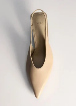 MANGO Buty|Akcesoria Skórzane*Buty skórzane na obcasie kaczuszka