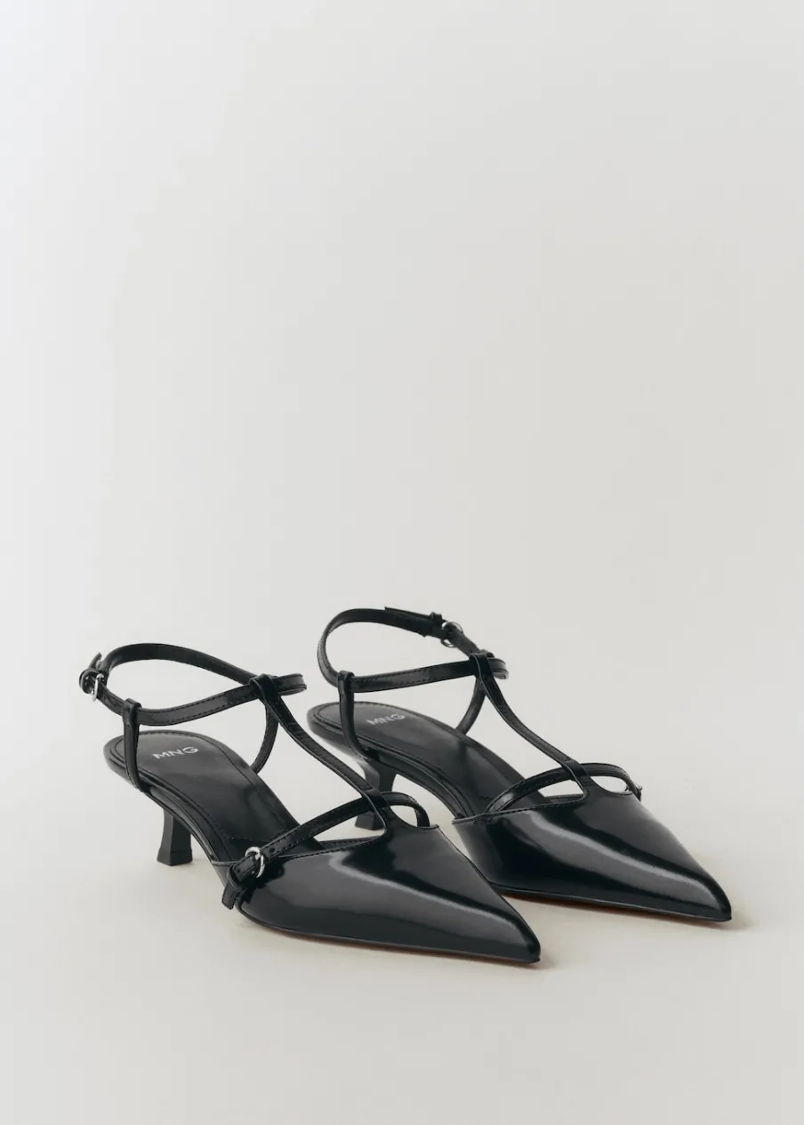 MANGO Buty|Akcesoria Skórzane*Buty skórzane na obcasie kaczuszka