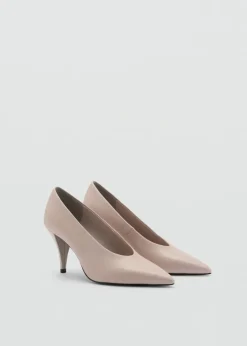 MANGO Buty|Akcesoria Skórzane*Buty skórzane na obcasie typu fler