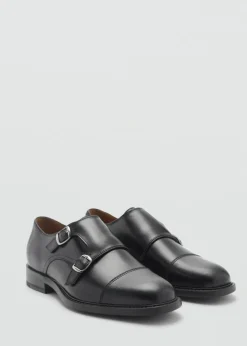 MANGO Akcesoria|Buty*Buty skórzane z dwiema sprzączkami