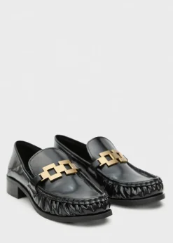 MANGO Buty|Akcesoria Skórzane*Buty skórzane z metalowym elementem