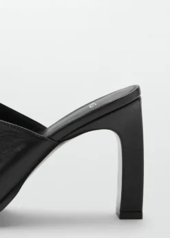 MANGO Buty|Akcesoria Skórzane*Buty skórzane z odkrytą piętą i noskiem