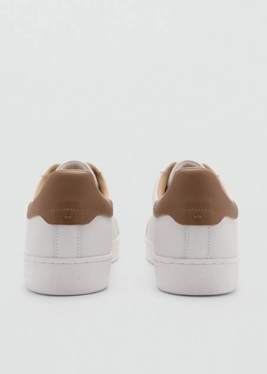 MANGO Skóra|Buty*Buty sportowe skórzane z kontrastowymi wstawkami