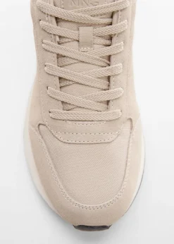 MANGO Skóra|Buty*Buty sportowe ze skórzanymi wstawkami