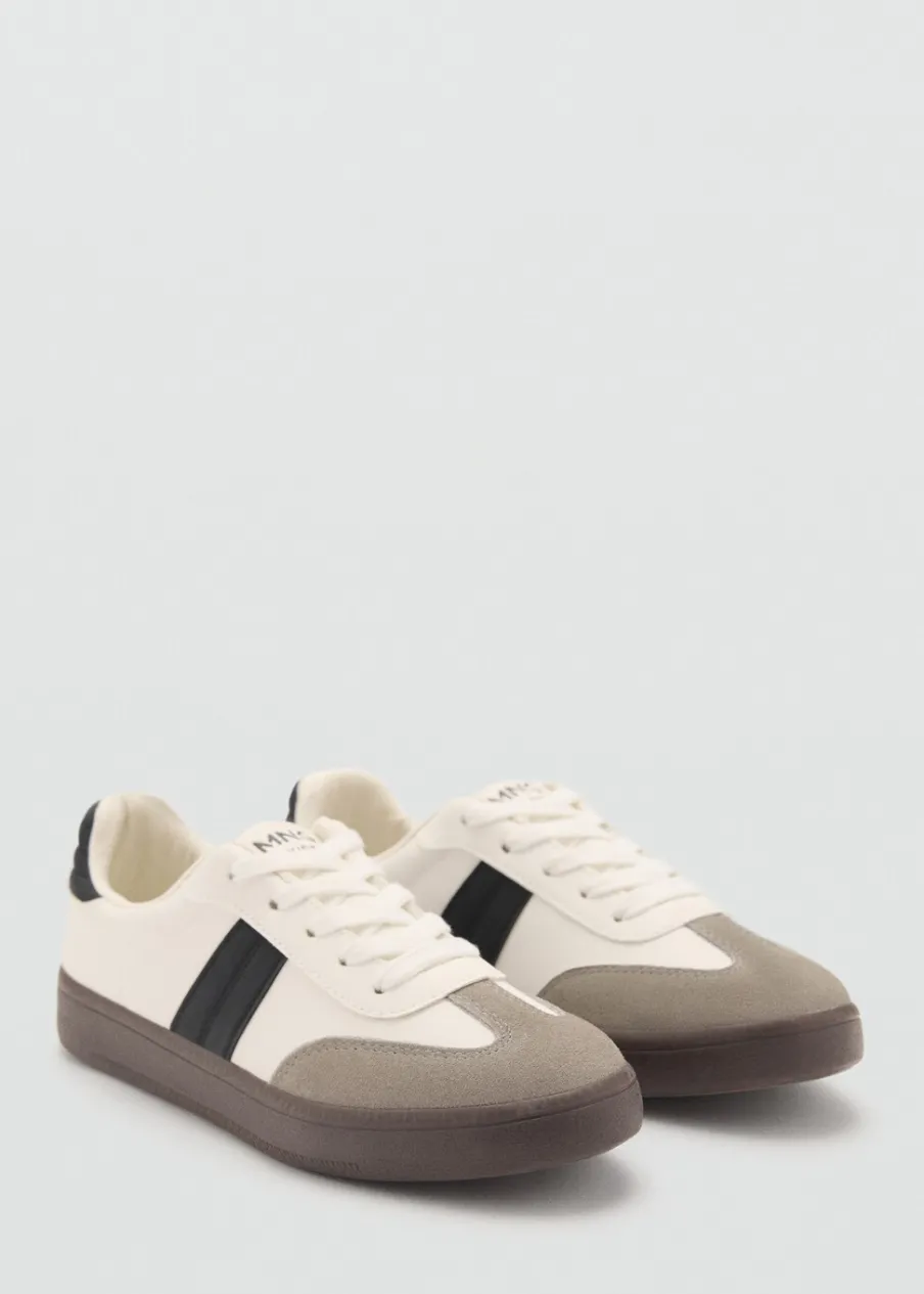 Dzieci MANGO Buty|Buty*Buty sportowe ze skórzanymi wstawkami