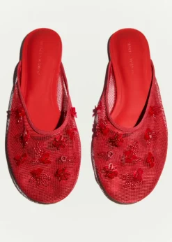 MANGO Buty*Buty z siateczki z koralikami