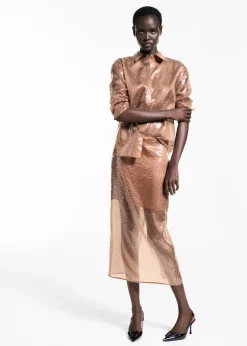 MANGO Spódnice*Cekinowa spódnica midi