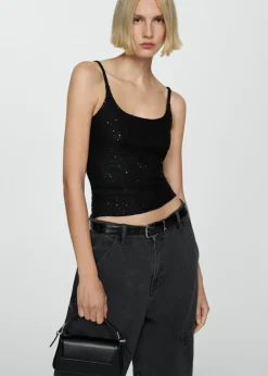 MANGO Topy*Cekinowy top na ramiączkach