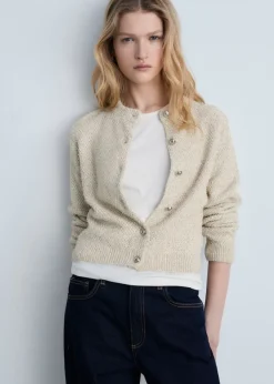 MANGO Kurtki|Swetry I Kardigany*Chunky knit jacket with buttons