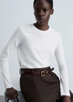 MANGO Koszulki*Cienka koszulka z okrągłym dekoltem