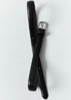 MANGO Paski|Akcesoria Skórzane*Cienki skórzany pasek