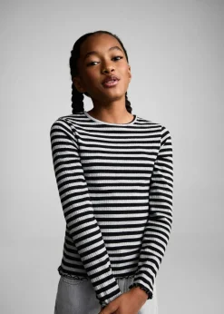 Dzieci MANGO Koszulki I Topy*Ściągaczowa koszulka w pasy