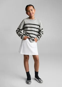 Dzieci MANGO Swetry I Kardigany*Ściągaczowy sweter w pasy