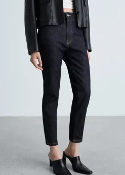 MANGO Dżinsy*Claudia slim crop jeans rinse wash