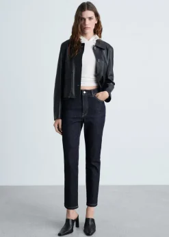 MANGO Dżinsy*Claudia slim crop jeans rinse wash