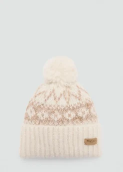 Dzieci MANGO Szaliki I Czapki|Więcej Akcesoriów*Czapka żakardowa z pomponem