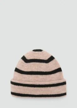 MANGO Więcej Akcesoriów*Czapka dzianinowa w paski
