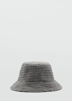 Dzieci MANGO Szaliki I Czapki*Czapka typu bucket w pepitkę