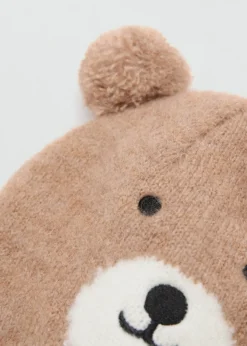 Dzieci MANGO Akcesoria|Akcesoria*Czapka z dzianiny z misiem