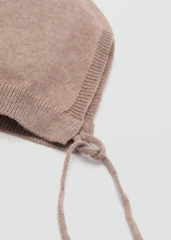 Dzieci MANGO Akcesoria|Akcesoria*Czapka z dzianiny ze sznurkami