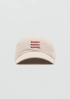 MANGO Więcej Akcesoriów*Czapka z ozdobnym haftem