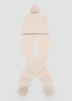 Dzieci MANGO Akcesoria*Czapkoszalik z pomponami