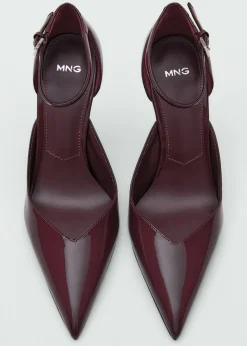 MANGO Akcesoria Skórzane*Czółenka skórzane na wygiętym koturnie