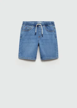 Dzieci MANGO Bermudy*Denimowe bermudy z elastycznym pasem