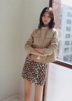 MANGO Spódnice*Dżinsowa minispódniczka w lamparcie cętki