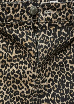 MANGO Spódnice*Dżinsowa minispódniczka w lamparcie cętki