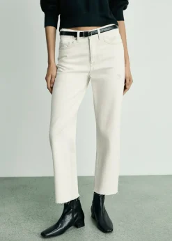 MANGO Dżinsy*Dżinsy Blanca o prostym kroju crop