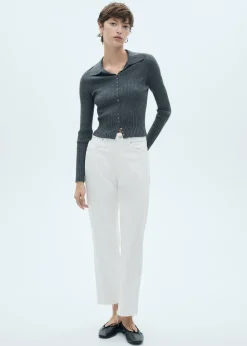 MANGO Dżinsy*Dżinsy Blanca o prostym kroju crop