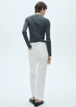 MANGO Dżinsy*Dżinsy Blanca o prostym kroju crop