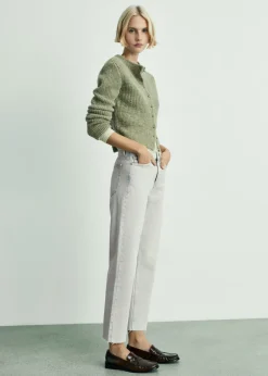 MANGO Dżinsy*Dżinsy Blanca o prostym kroju crop