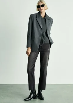 MANGO Dżinsy*Dżinsy Blanca o prostym kroju crop