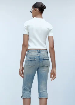 MANGO Dżinsy*Dżinsy capri z kieszeniami