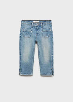 MANGO Dżinsy*Dżinsy capri z kieszeniami